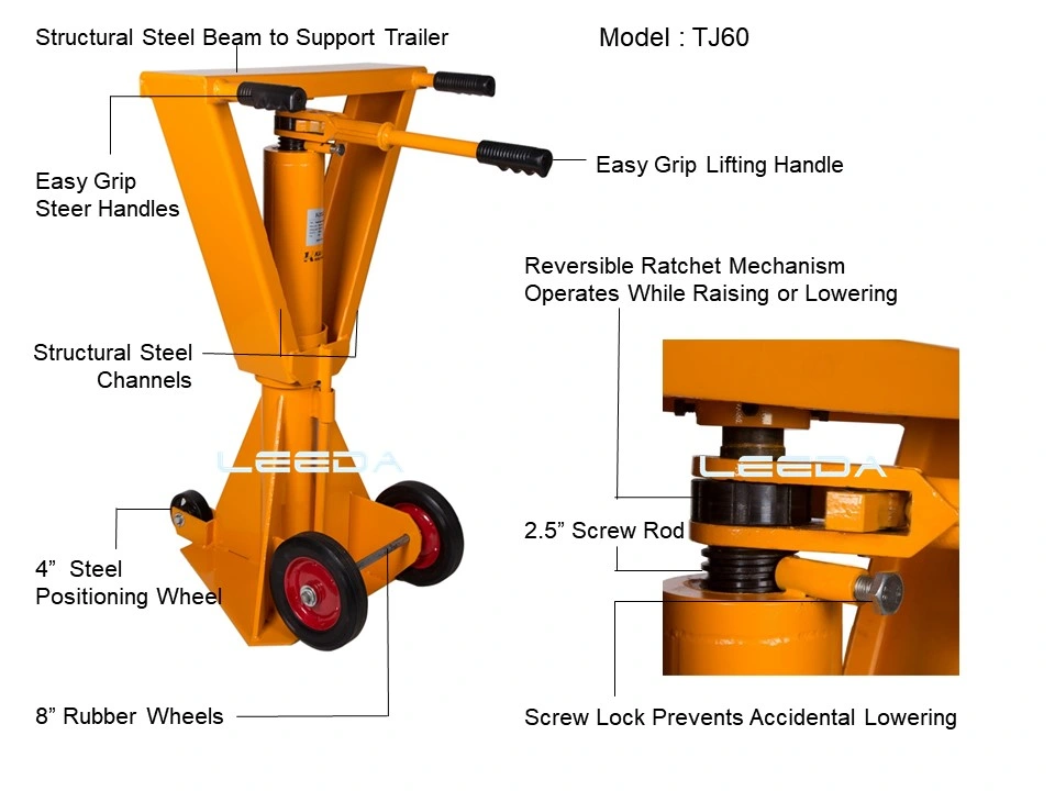 Ratchet Beam Trailer Stabilizing Jack Stand